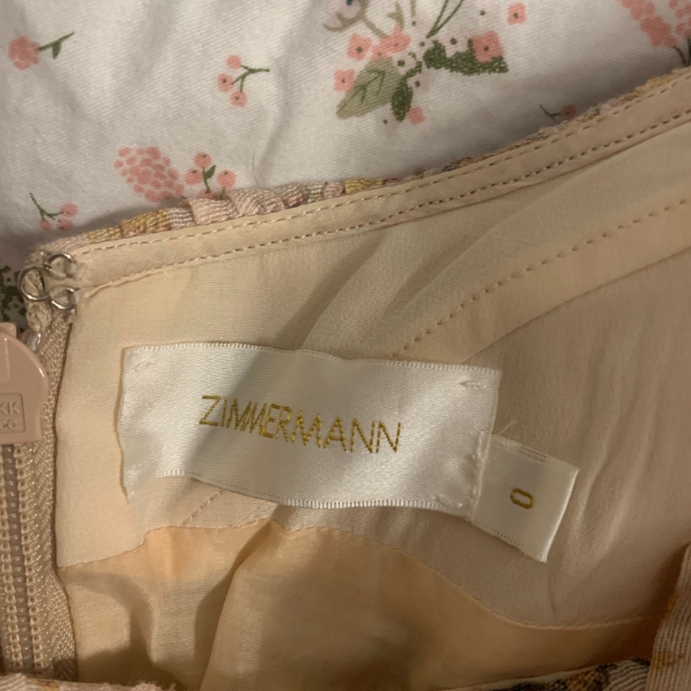 zimmermann painted hearts folds mini dress - Picture 3 of 6